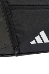 Unisex černá sportovní taška Adidas s bílými detaily