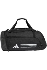 Unisex černá sportovní taška Adidas s bílými detaily