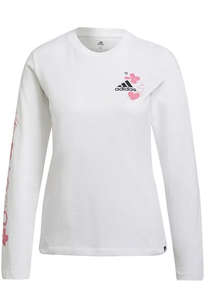 Dámské bílé tričko s dlouhým rukávem Adidas