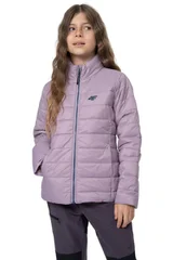 Dětská světle fialová péřová bunda 4F