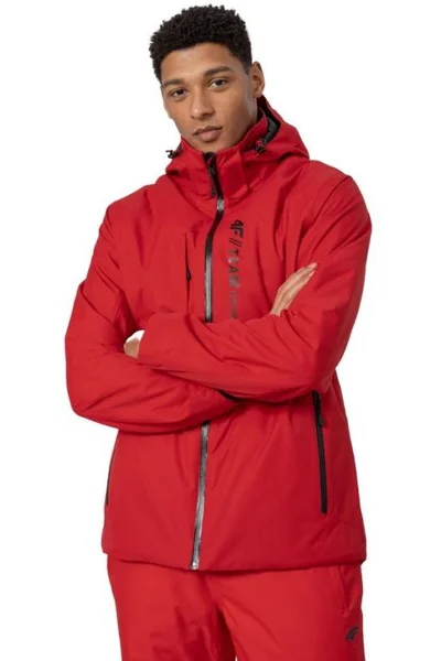 Pánská červená lyžařská bunda 4F
