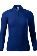 Dámské modré přiléhavé tričko  Pique LS