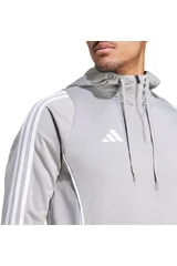 Světle šedá pánská mikina s kapucí Adidas