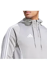 Světle šedá pánská mikina s kapucí Adidas