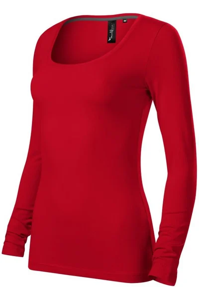 Dámské červené tričko s dlouhým rukávem Brave  Malfini