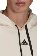 Beige Klasická Pánská Mikina s Kapucí ADIDAS