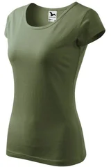 Khaki dámské bavlněné tričko Malfini