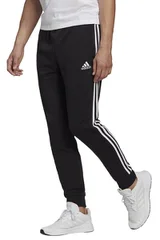 Pánské černé sportovní kalhoty Essentials Tapered Cuff 3 Stripes  Adidas