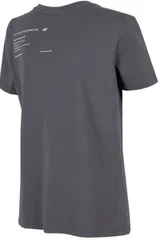 Dámské šedé bavlněné tričko  4F