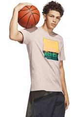 Pánské tričko Adidas Chain Net Basketball Graphic Tee