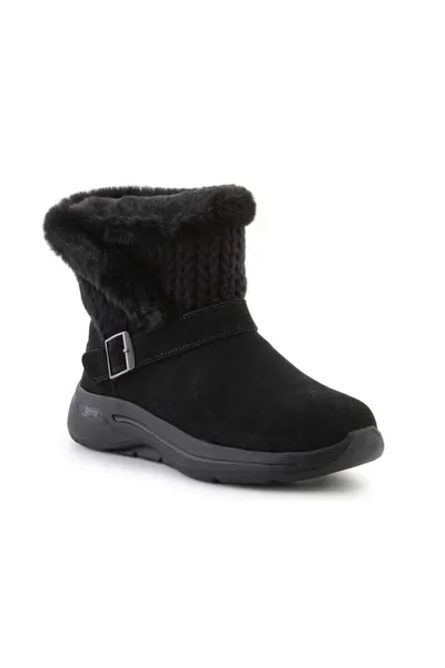 Dámské černé zimní boty Skechers Go Walk Arch Fit Boot True Embrace
