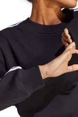 Krátká dámská crop mikina Adidas s pruhy