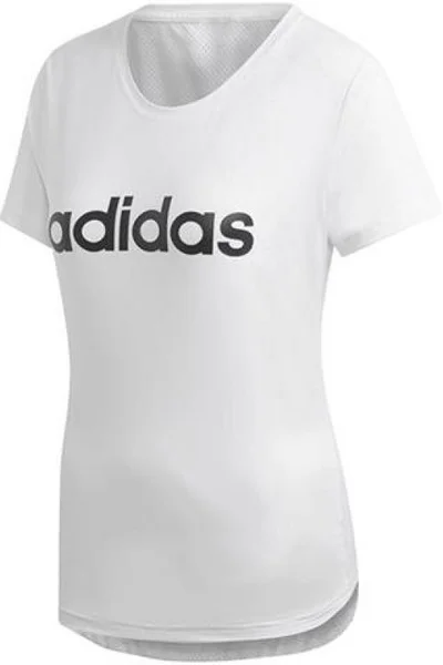 Dámské bílé funkční tričko D2M Logo Adidas