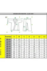 Kimono Masters judo 450 gsm - 200 cm