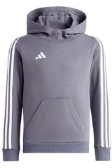 Světle šedá dětská mikina s kapucí Adidas