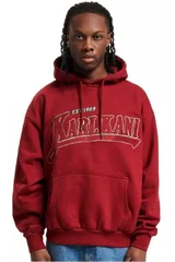 Červená pánská Hoodie mikina s nápisem Karl Kani