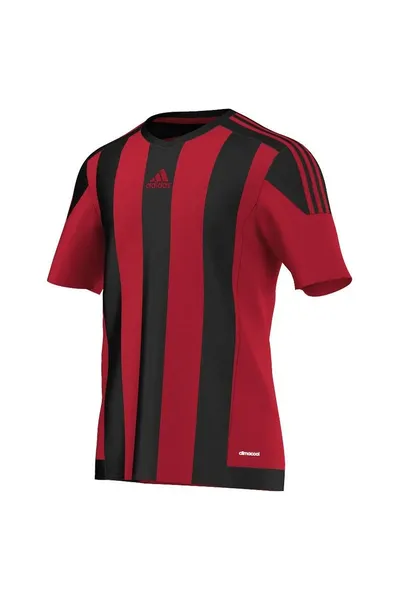 Pánské červeno-černé pruhované fotbalové tričko Striped 15  Adidas