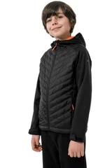 Chlapecká černá softshellová bunda  4F
