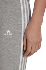 Dámské šedé pohodlné legíny s pruhy Adidas