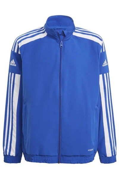 Modrá dětská tréninkové mikina se stojáčkem ADIDAS