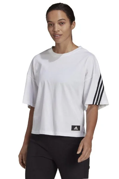 Dámské bílé tričko FI 3 Stripes Adidas