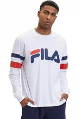 Oversized pánská bílá mikina s logem Fila