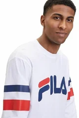 Oversized pánská bílá mikina s logem Fila