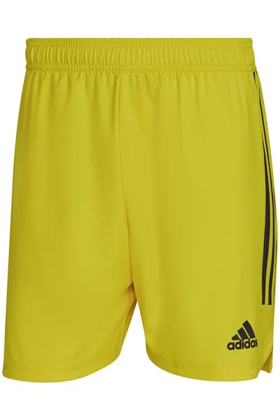 Žluté pánské fotbalové kraťasy Adidas