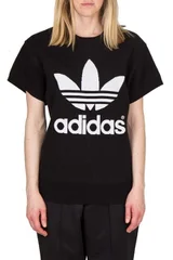 Černé bavlněné dámské tričko s krátkým rukávem ADIDAS