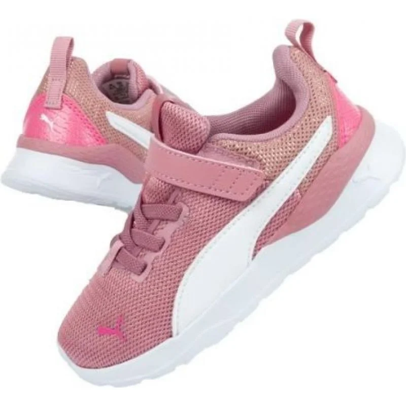 Dětské růžové boty Anzarun Lite Metallic AC Puma