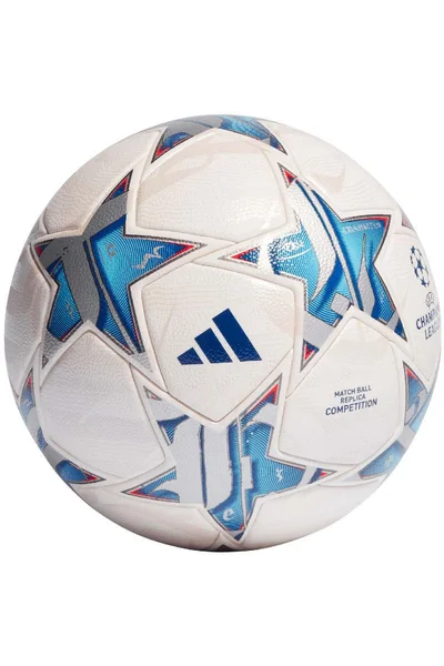 Fotbalový míč Adidas bílo-modrý s hvězdami