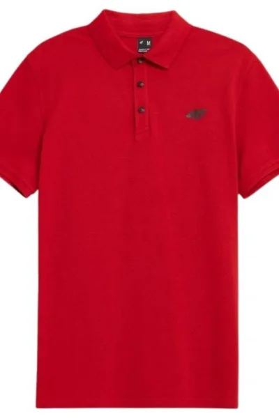 Pánské červené polo tričko  s límcem 4F