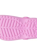 Dětské růžové zateplené pantofle Crocs s kožešinou