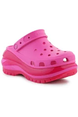 Dámské růžové boty Crocs na vysoké podrážce