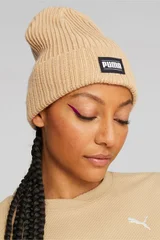 Teplá zimní čepice Puma Beige Classic Comfort