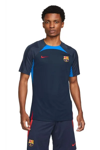Pánské černé fotbalové tričko FC Barcelona Strike Nike