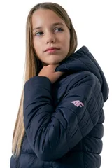 Dívčí tmavě modrá zimní bunda 4F