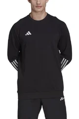 Pánská fotbalová mikina Adidas černá s pruhy